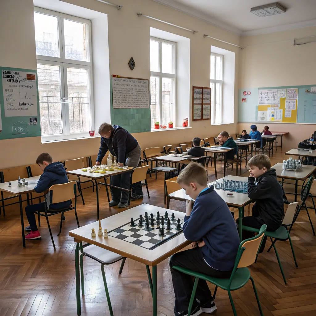 Chess school classroom